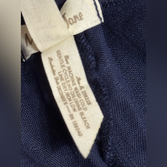 Women's MATILDA JANE Sz S Great Beyond Navy Blue Linen Wide Leg Pants Small - Picture 8 of 8